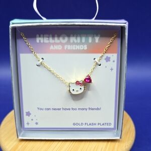 Sanrio Hello.Kitty With Heart Charm Necklace
